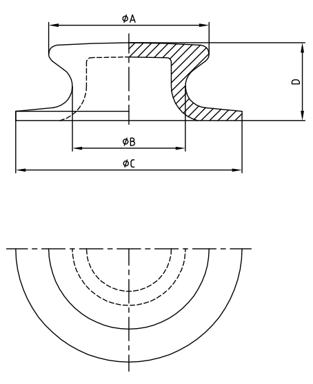 Gegoten staal 6 'knopbok