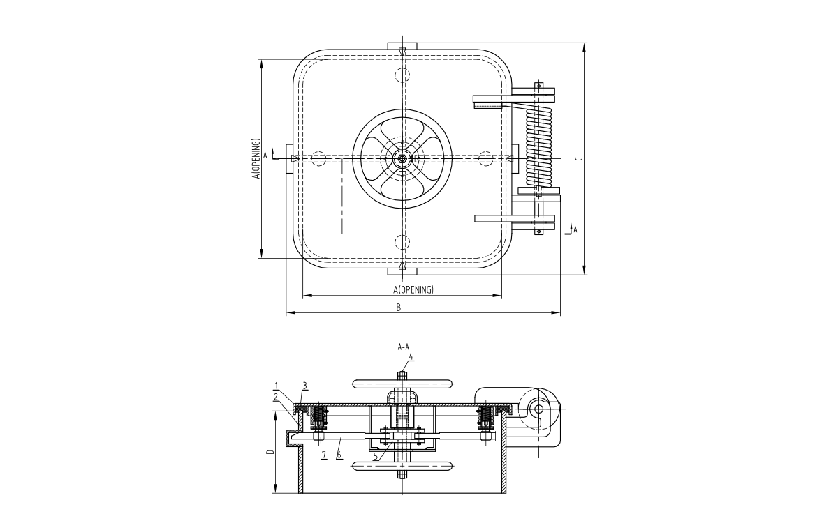 DF-615 verhoogde snelwerkende waterdichte luik