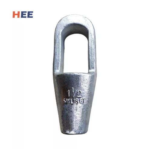 Gesloten Spelter-aansluiting ontworpen voor beveiligde en permanente draadtouwverbindingen, ideaal voor zware toepassingen