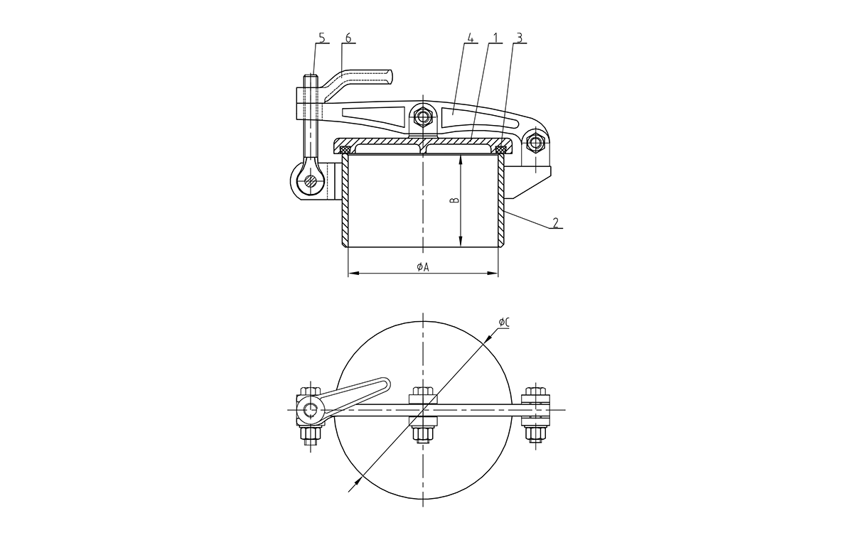DF-144 5 Single Dog Ullage Hatch