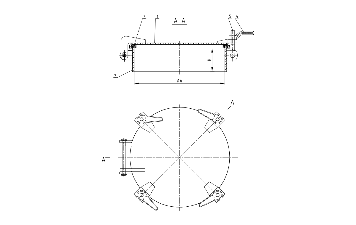 DF-343-5 4 Dog Hoge waterdichte luik